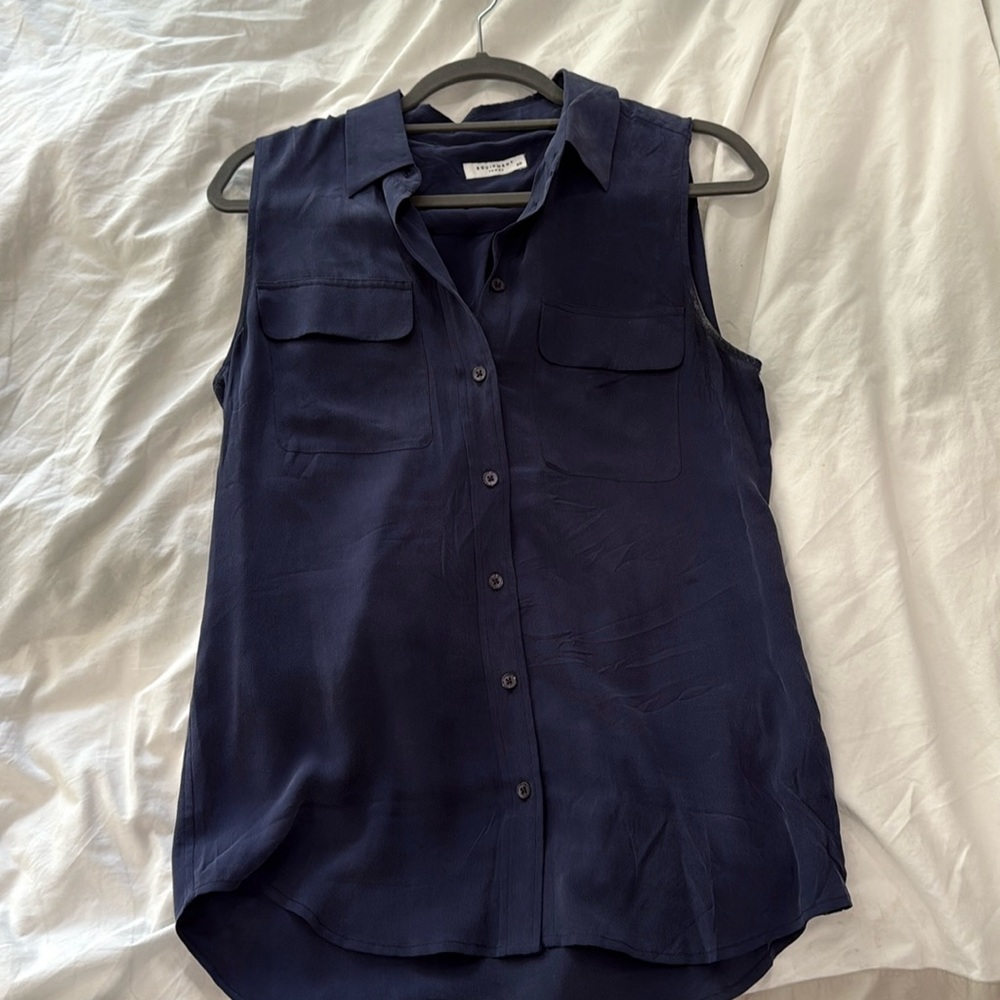 Equipment navy button down - image 1